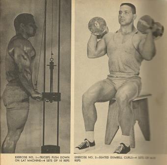 Training arms with Bill Pearl USAWA